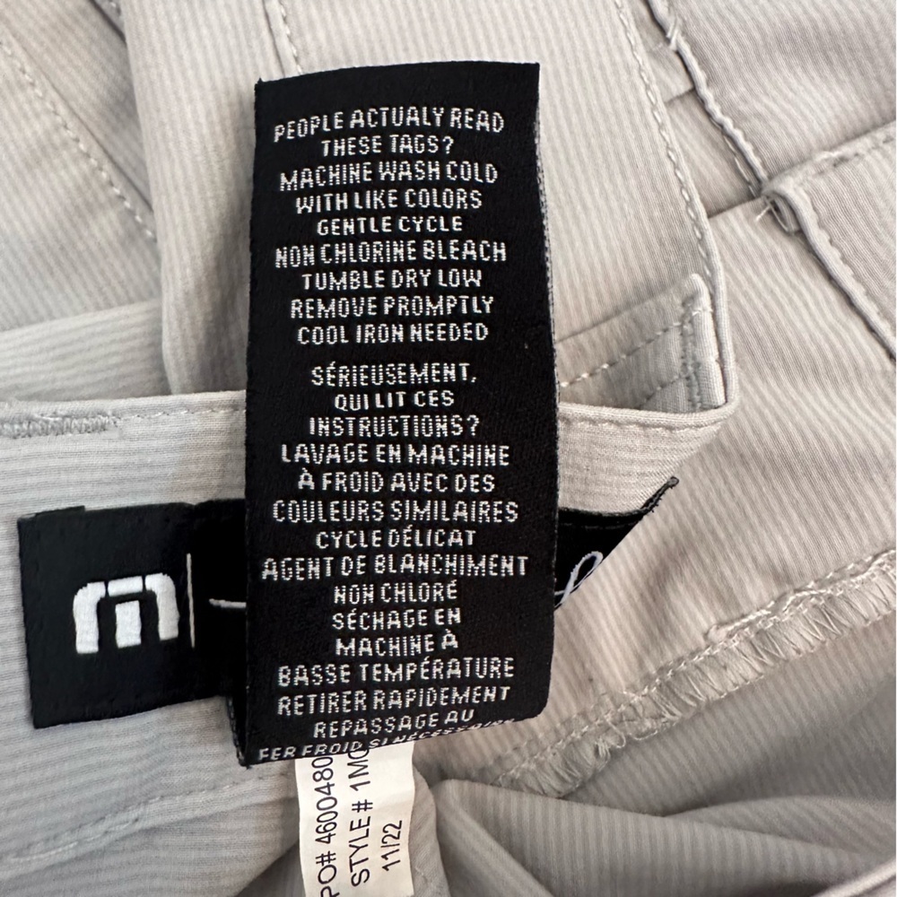 Travis Mathew Light Gray Performance Golf Shorts - Picture 8 of 10